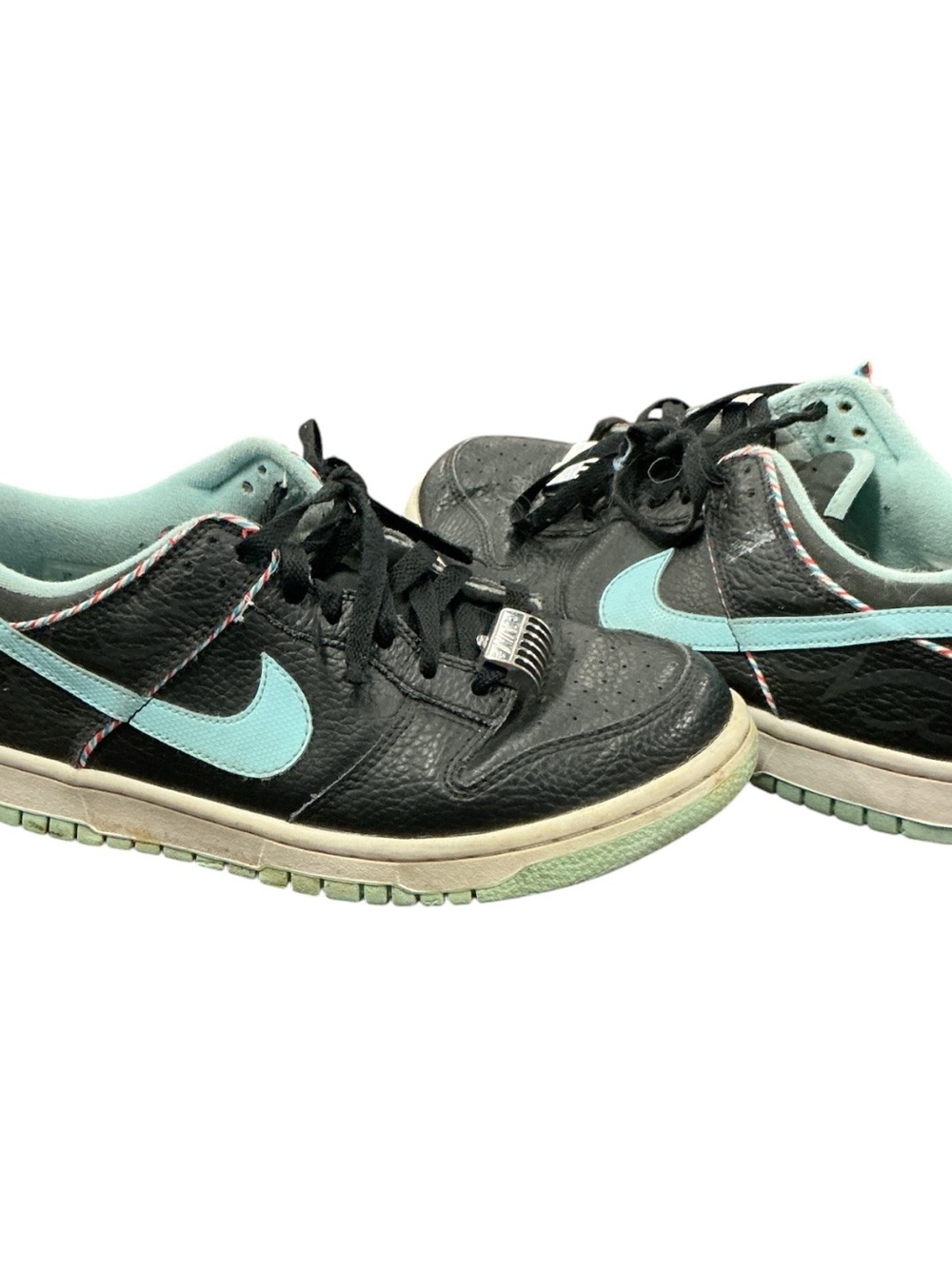 Nike Black Sneakers with Mint Swoosh